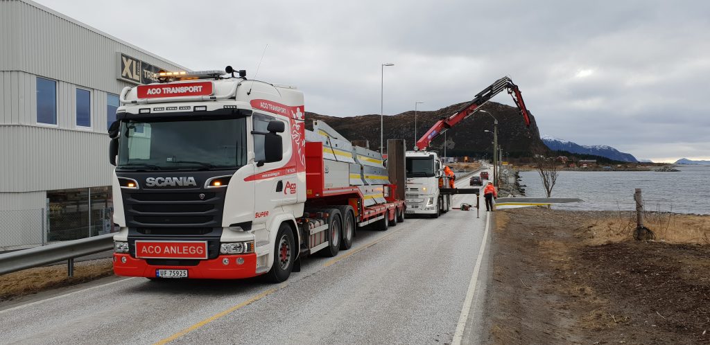 Trafikkdirigering Nørestranda, Gjøsund på Vigra. (2018-03-22)